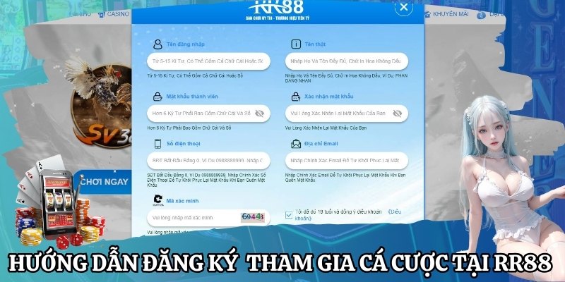 Hướng dẫn đăng ký để tham gia cá cược chọi kê tại RR88 